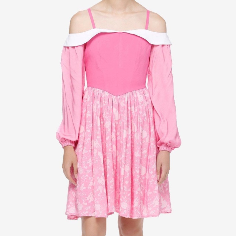 Disney Sleeping Beauty Aurora Dress Princess Cosplay Costume‎ Hot Topic